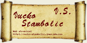 Vučko Stambolić vizit kartica